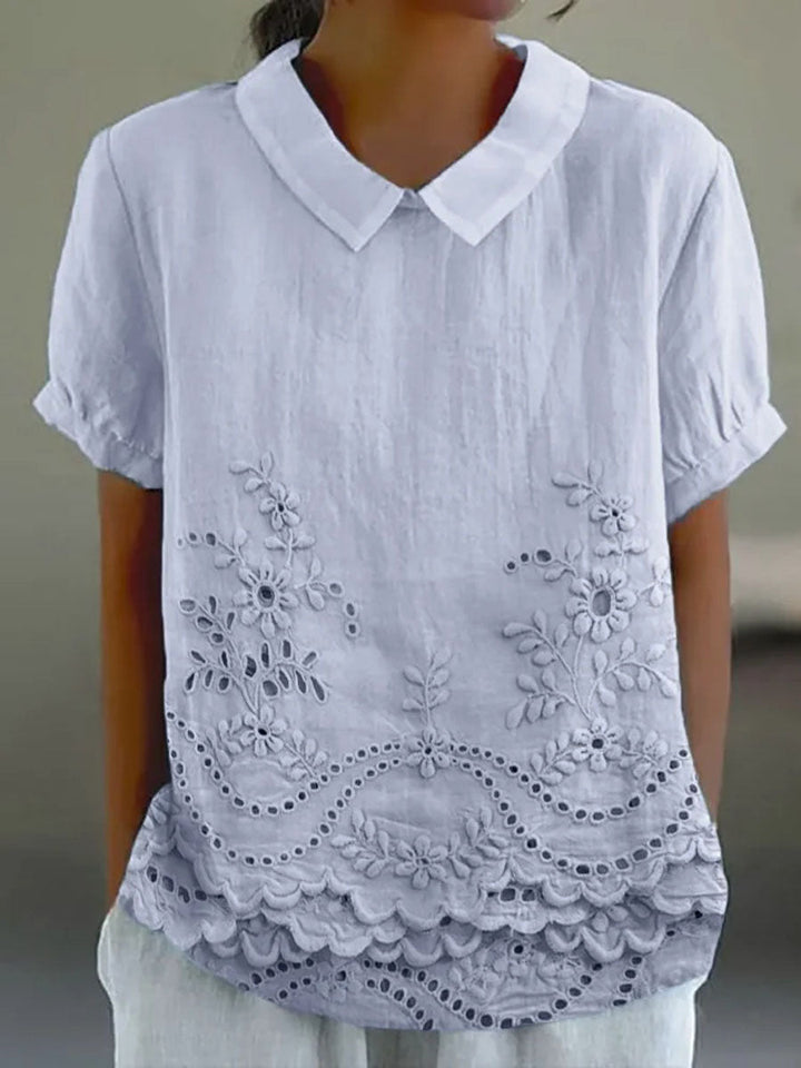 Sienna – Floral embroidered shirt