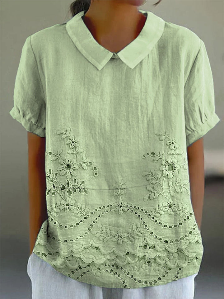 Sienna – Floral embroidered shirt