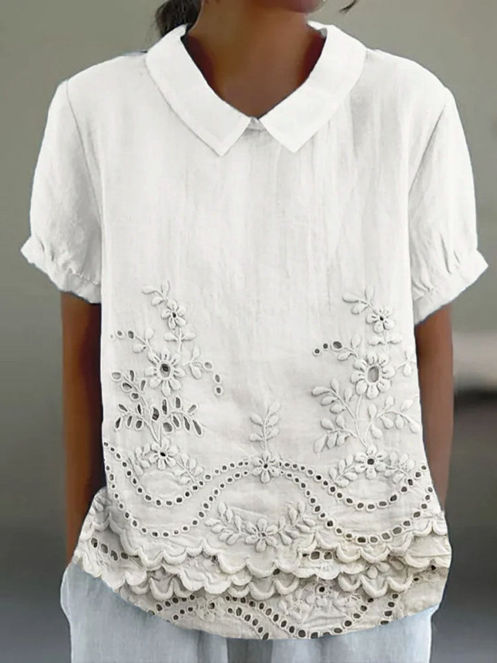 Sienna – Floral embroidered shirt