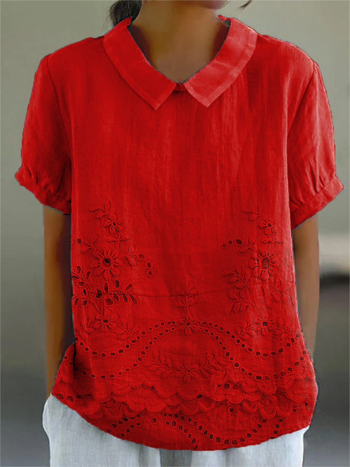 Sienna – Floral embroidered shirt