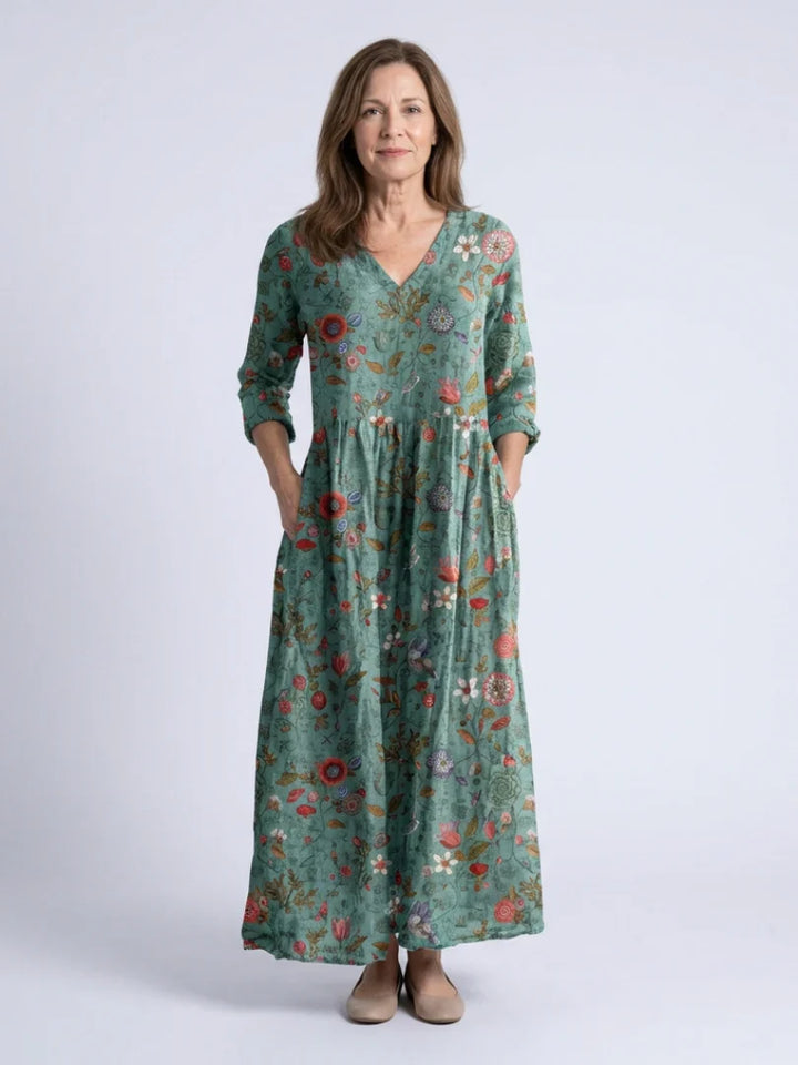 Madison – Premium cotton floral maxi dress