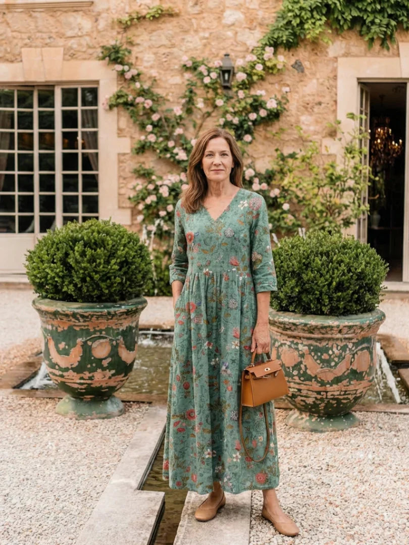 Madison – Premium cotton floral maxi dress