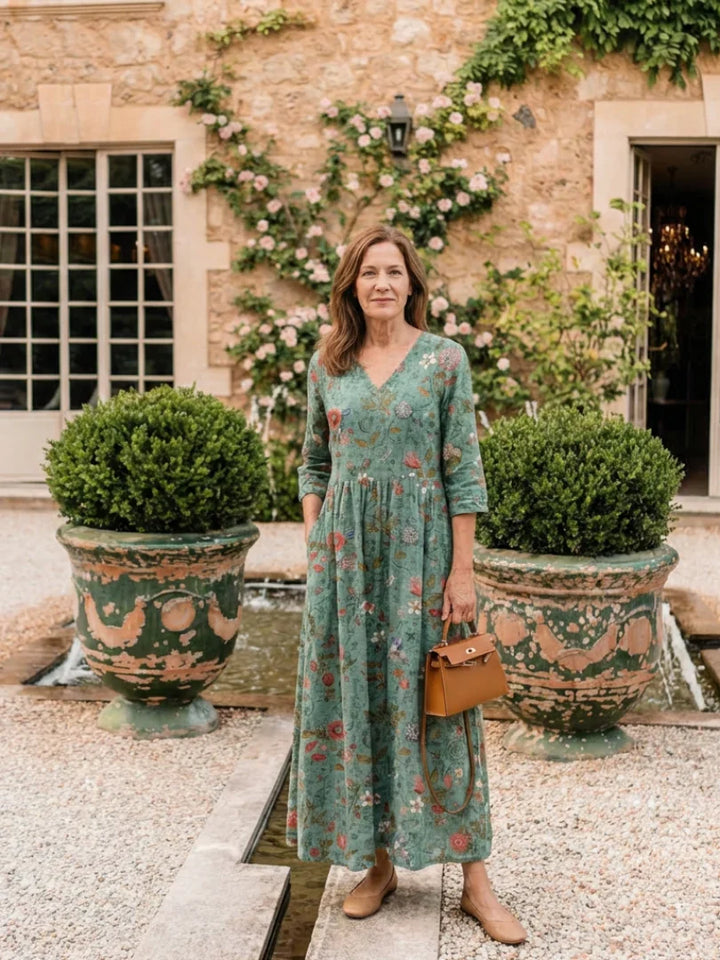 Madison – Premium cotton floral maxi dress