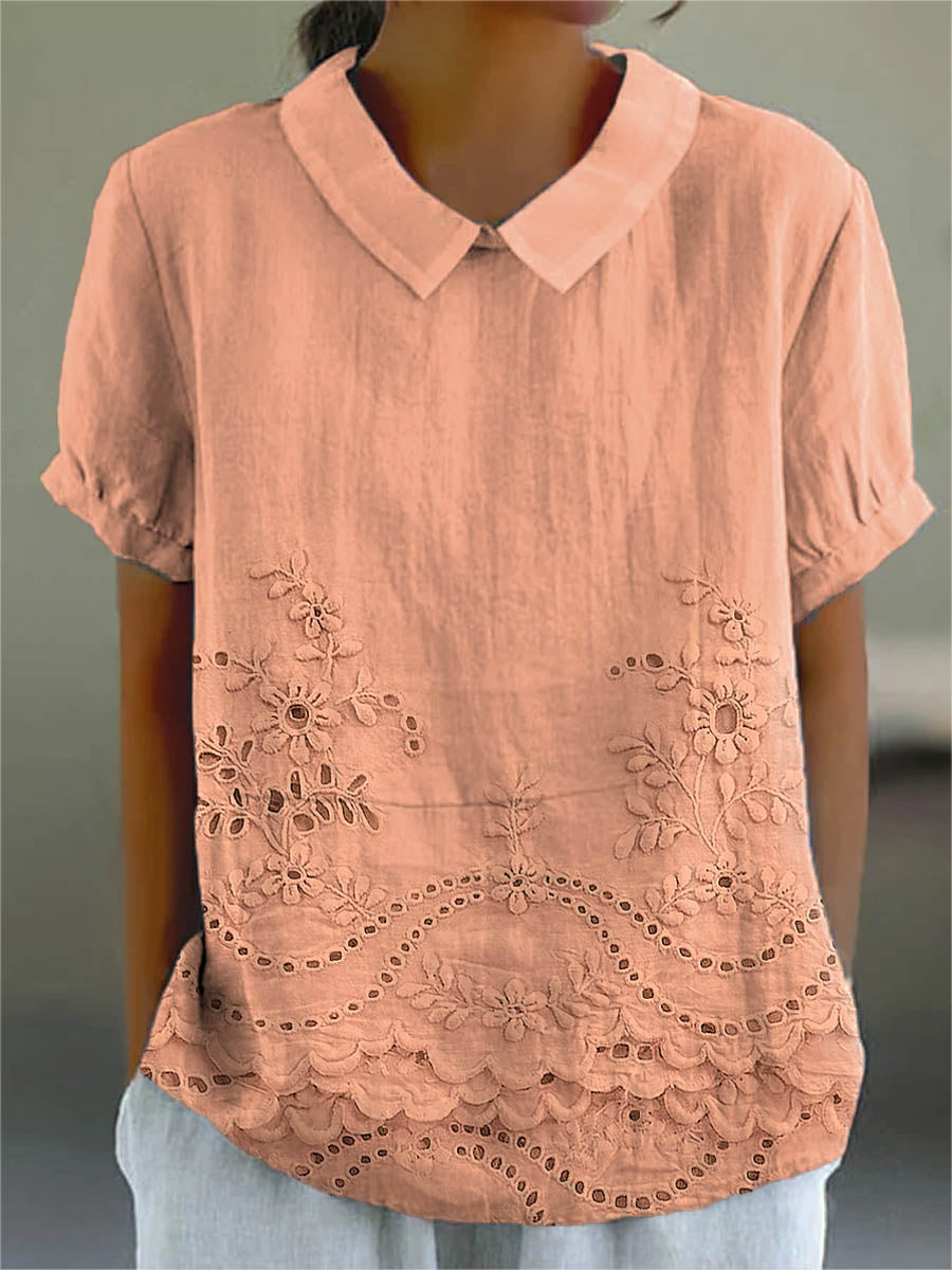 Sienna – Floral embroidered shirt