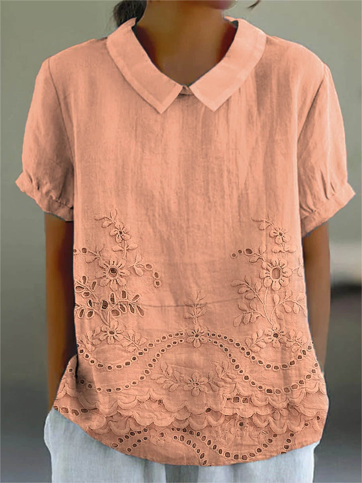 Sienna – Floral embroidered shirt