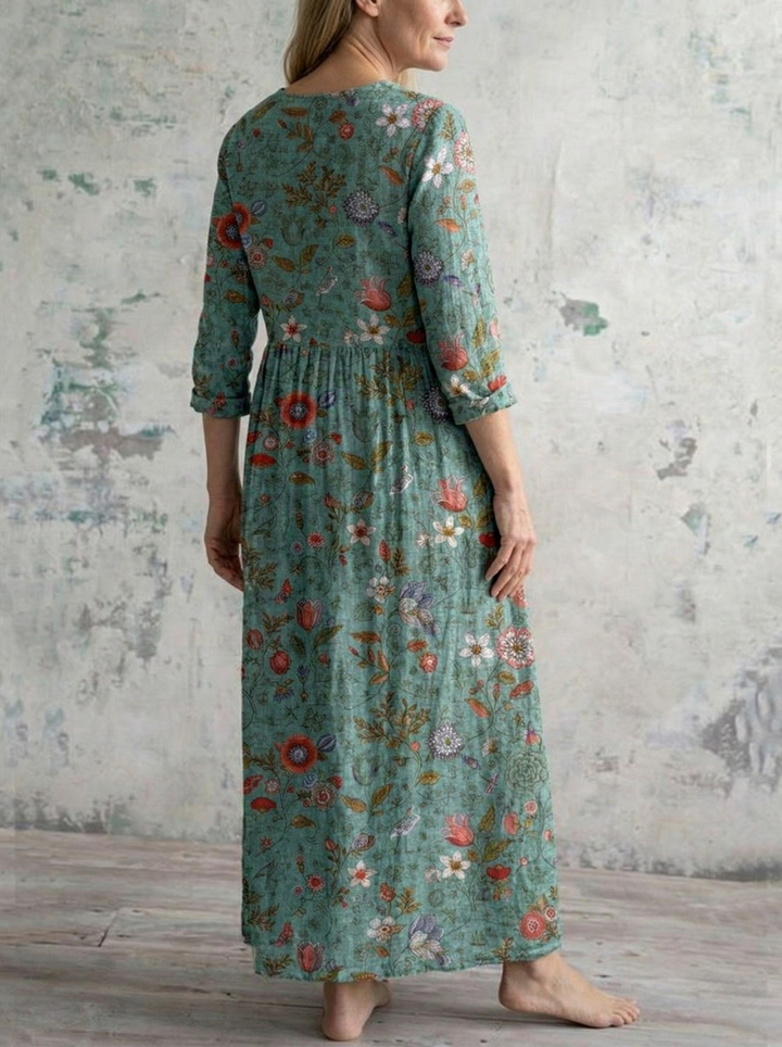 Madison – Premium cotton floral maxi dress