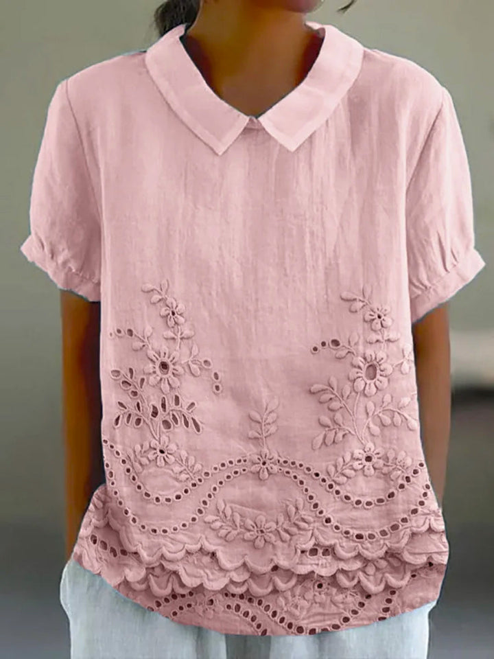 Sienna – Floral embroidered shirt